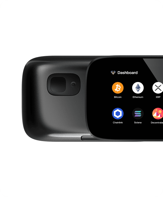 Side view of NGRAVE ZERO showing its rear camera and dashboard screen